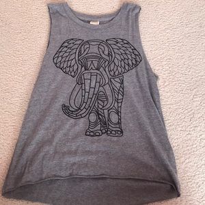 elephant graphic tank